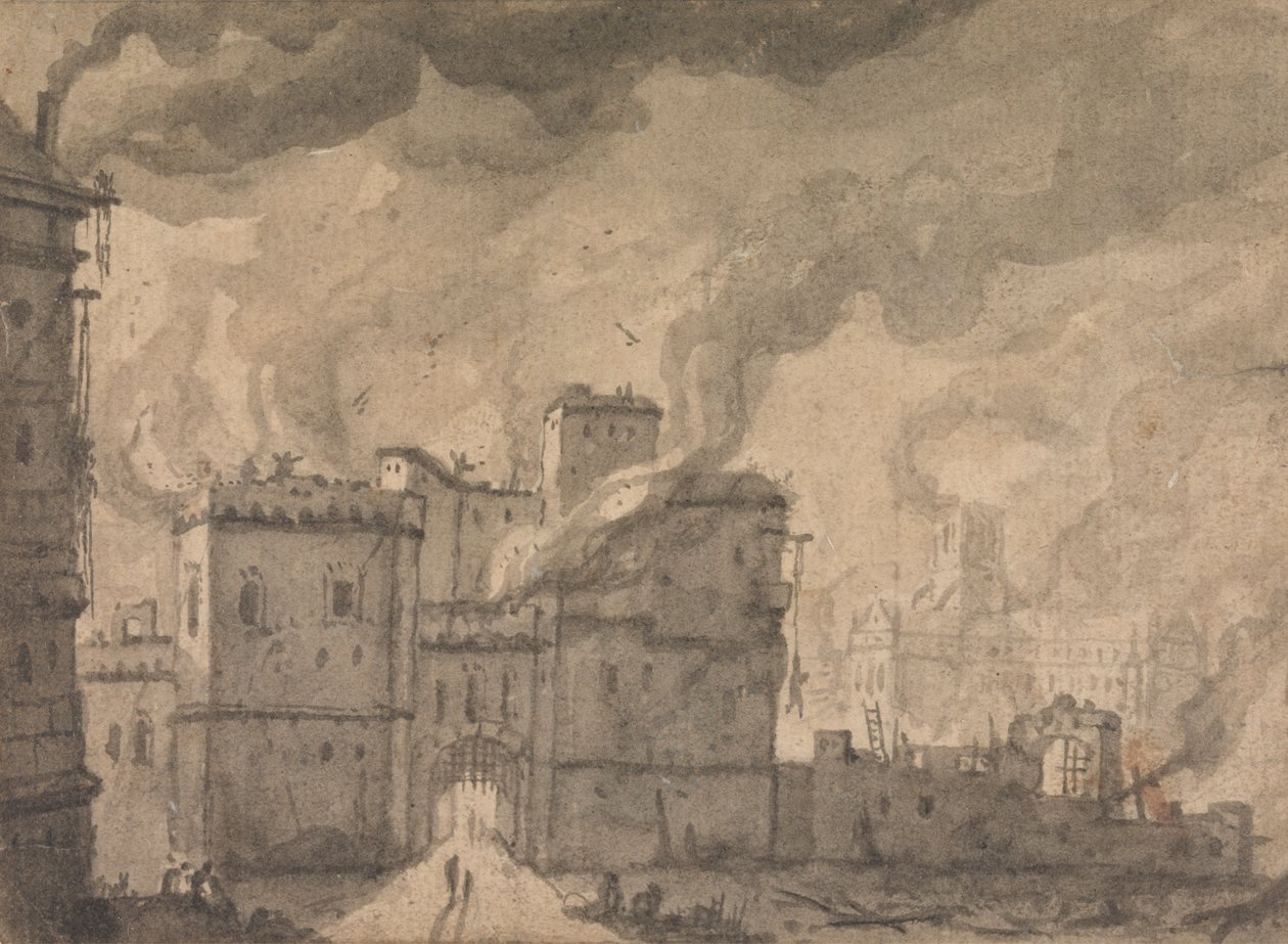 Newgate Hapishanesi, Londra Ateşi by Thomas Wyck