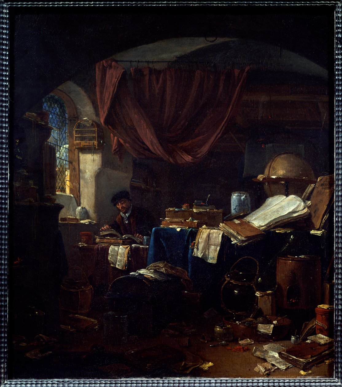Thomas Wyck (1616-1677) 17. yüzyıl Caen, Güzel Sanatlar Müzesi tarafından bir simyacının laboratuvarının görünümü. by Thomas Wyck