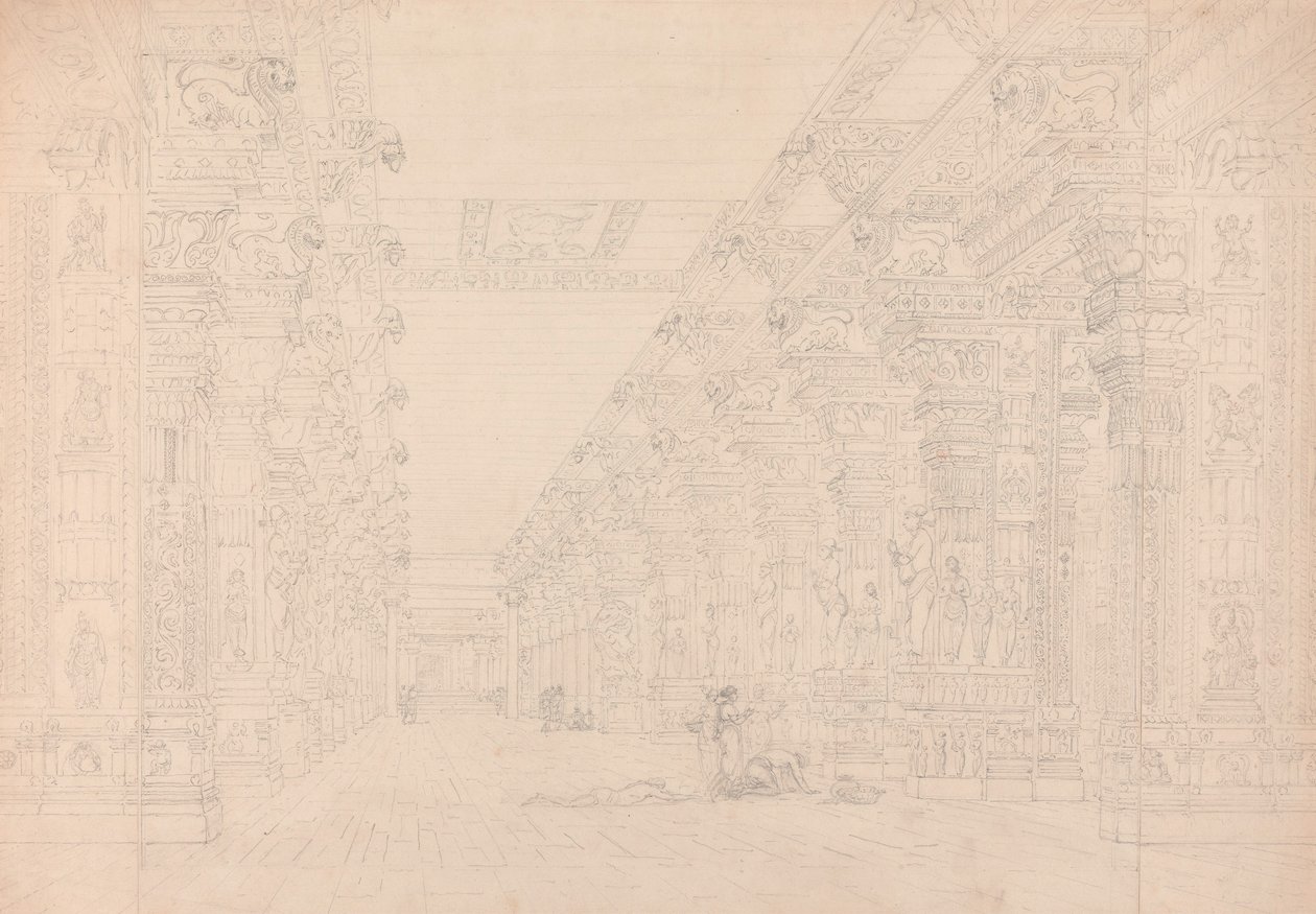 Tremal Naigs Choultry, Madura, Temmuz 1792 (ayrıca bkz. 195090) by Thomas und William Daniell