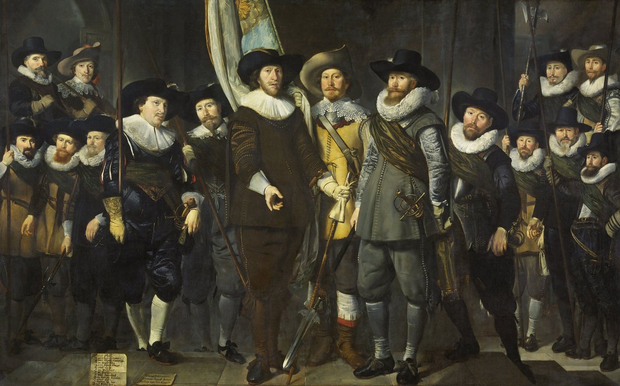Kaptan Allaert Cloeck ve Teğmen Lucas Jacobsz Rotgans komutasındaki Amsterdam III Bölgesi Sivil Muhafızları, 1632 by Thomas de Keyser