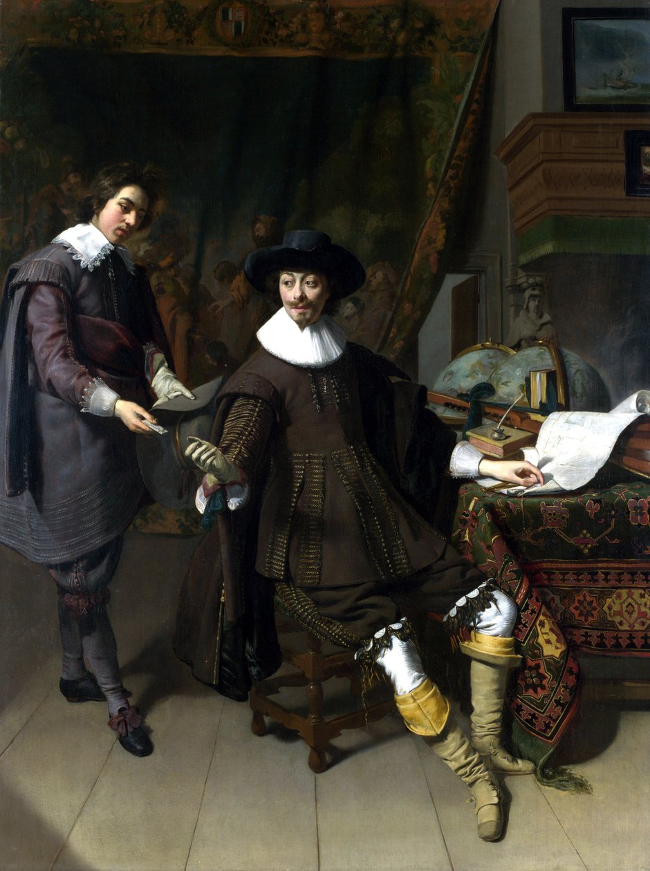 Constantijn Huygens ve Katibi by Thomas de Keyser