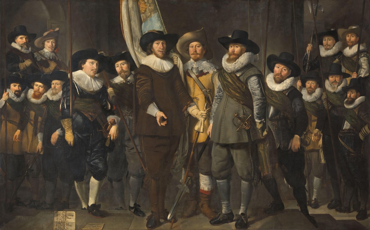 Kaptan Allaert Cloeck ve Teğmen Lucas Jacobsz Rotgans komutasındaki Amsterdam III. by Thomas de Keyser