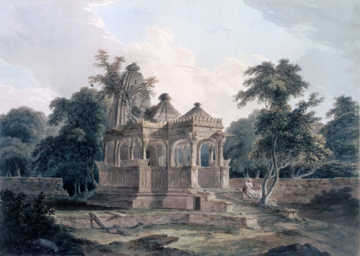 Rohtas Kalesi'ndeki Hindu Tapınağı, Bihar, Hindistan by Thomas und William Daniell