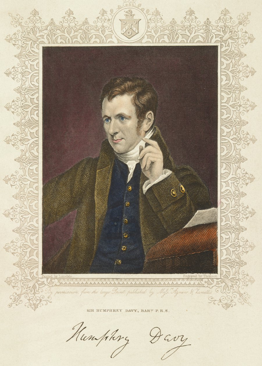 Humphry Davy, İngiliz kimyager ve mucit, 1801 by Thomson