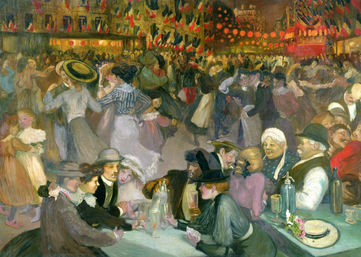 Ball on the 14th July  by Théophile Alexandre Steinlen