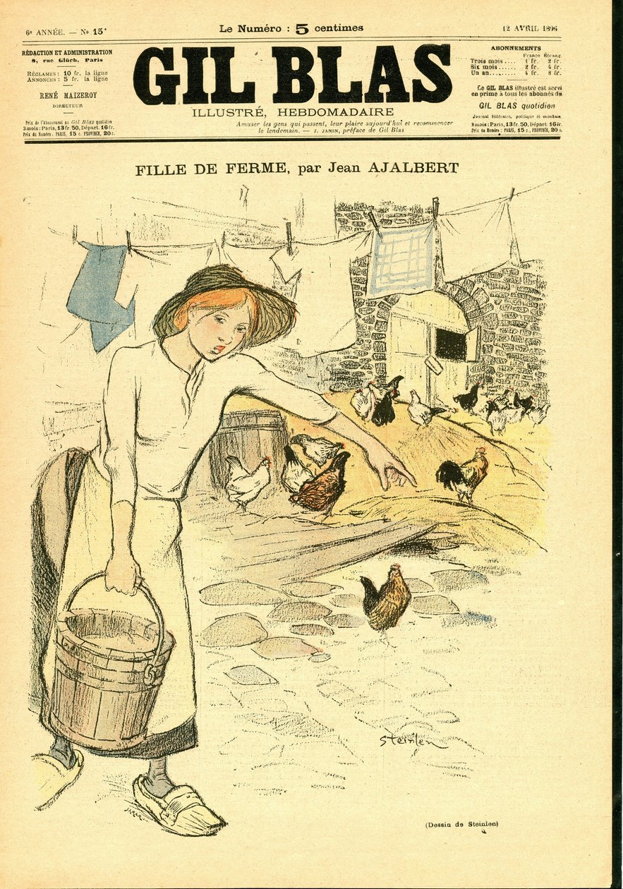 “Gil Blas”ın Kapağı by Théophile Alexandre Steinlen