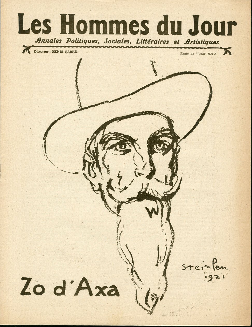 Siyah Beyaz Hiciv “Günün Adamları”nın Kapağı by Théophile Alexandre Steinlen