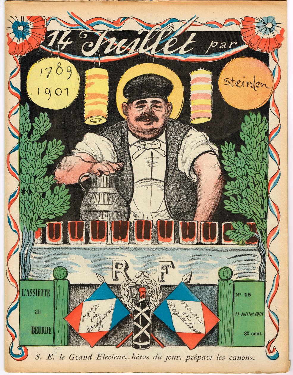 “Tereyağı Tabağı”nın Kapağı, Renklerde Hiciv by Théophile Alexandre Steinlen