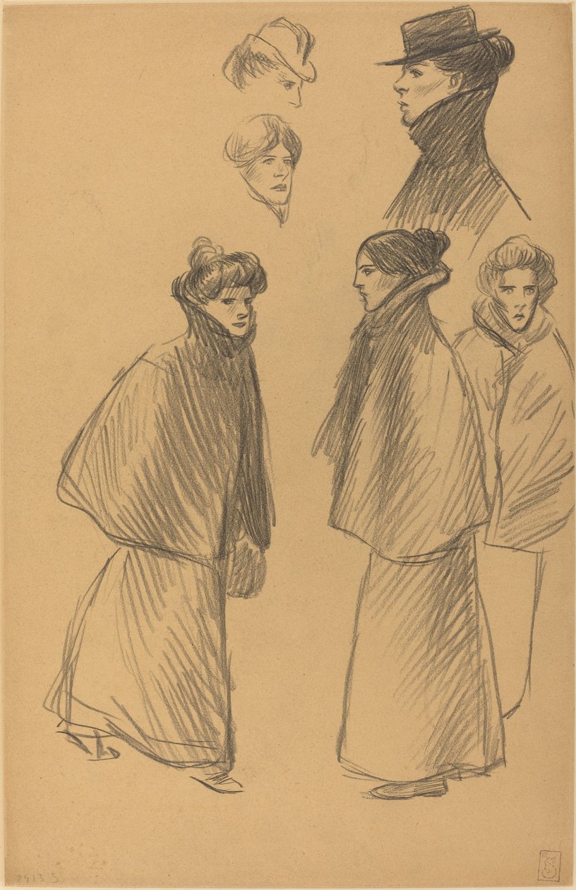 Figür Çalışmaları [recto], 19. yüzyıl sonu - 20. yüzyıl başı. by Théophile Alexandre Steinlen