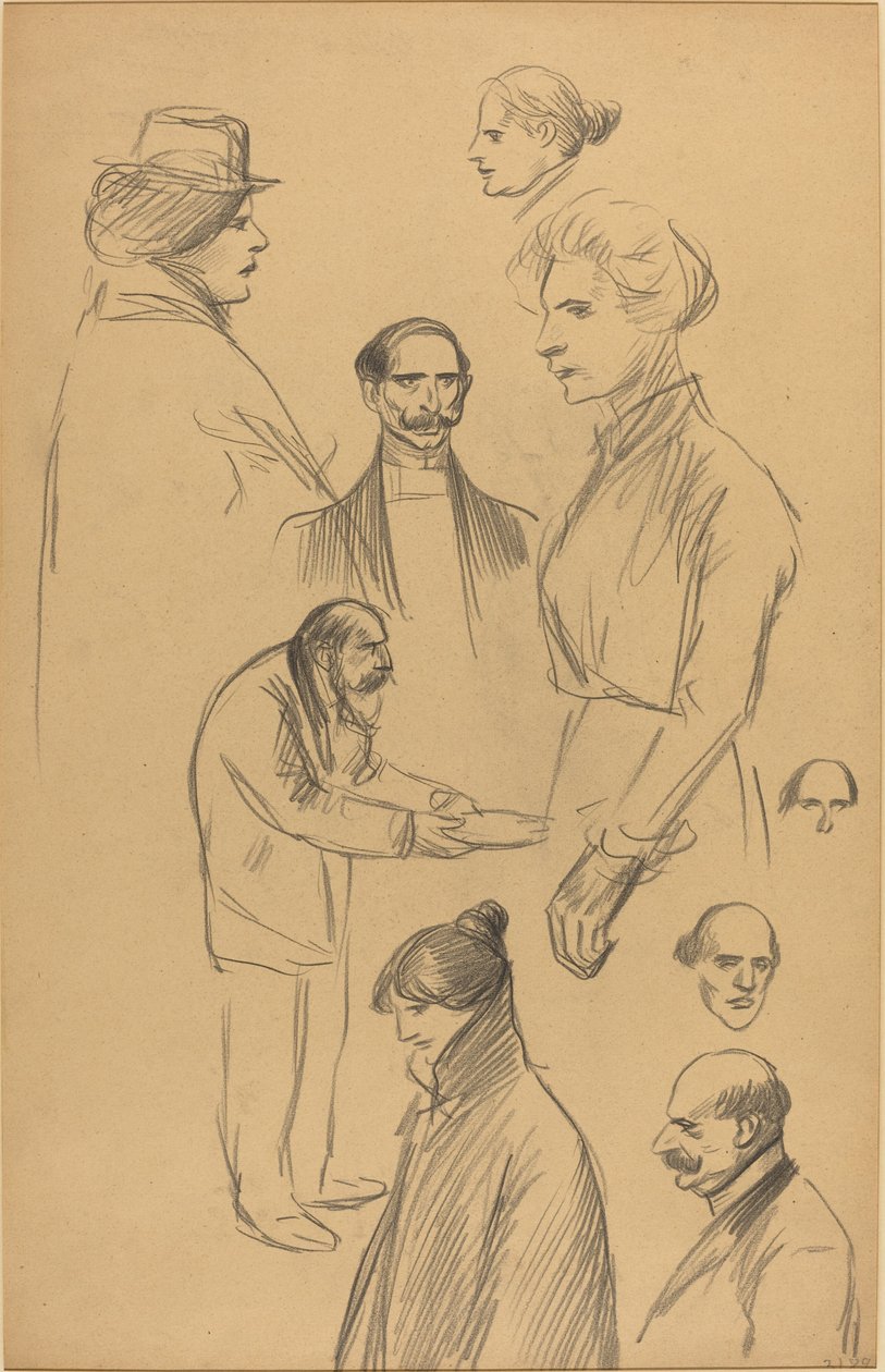 Figür Çalışmaları [verso], 19. yüzyılın sonları - 20. yüzyılın başlarında. by Théophile Alexandre Steinlen