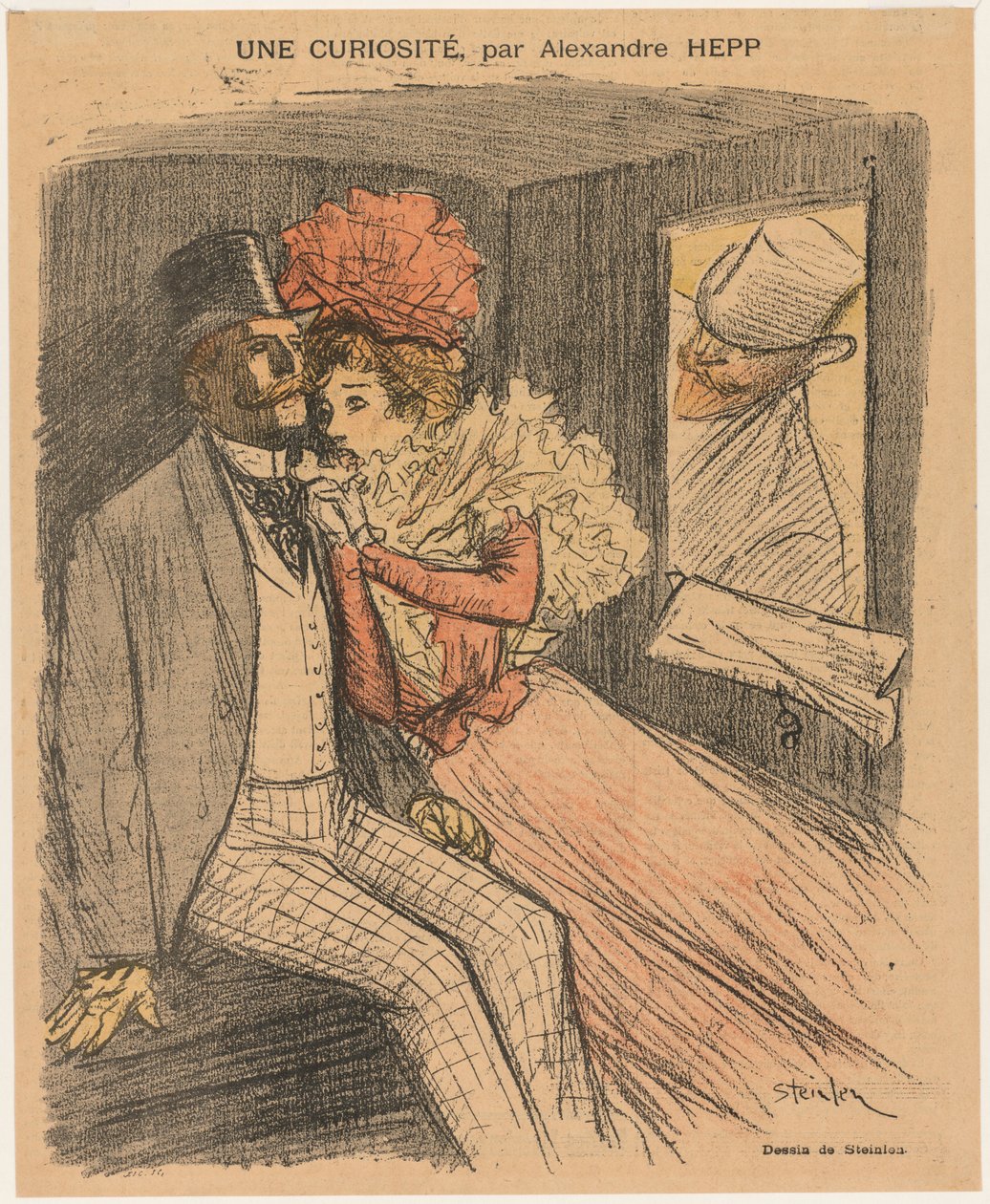 Resimli Gil Blas: Bir Merak, Alexandre Hepp, 1897. by Théophile Alexandre Steinlen