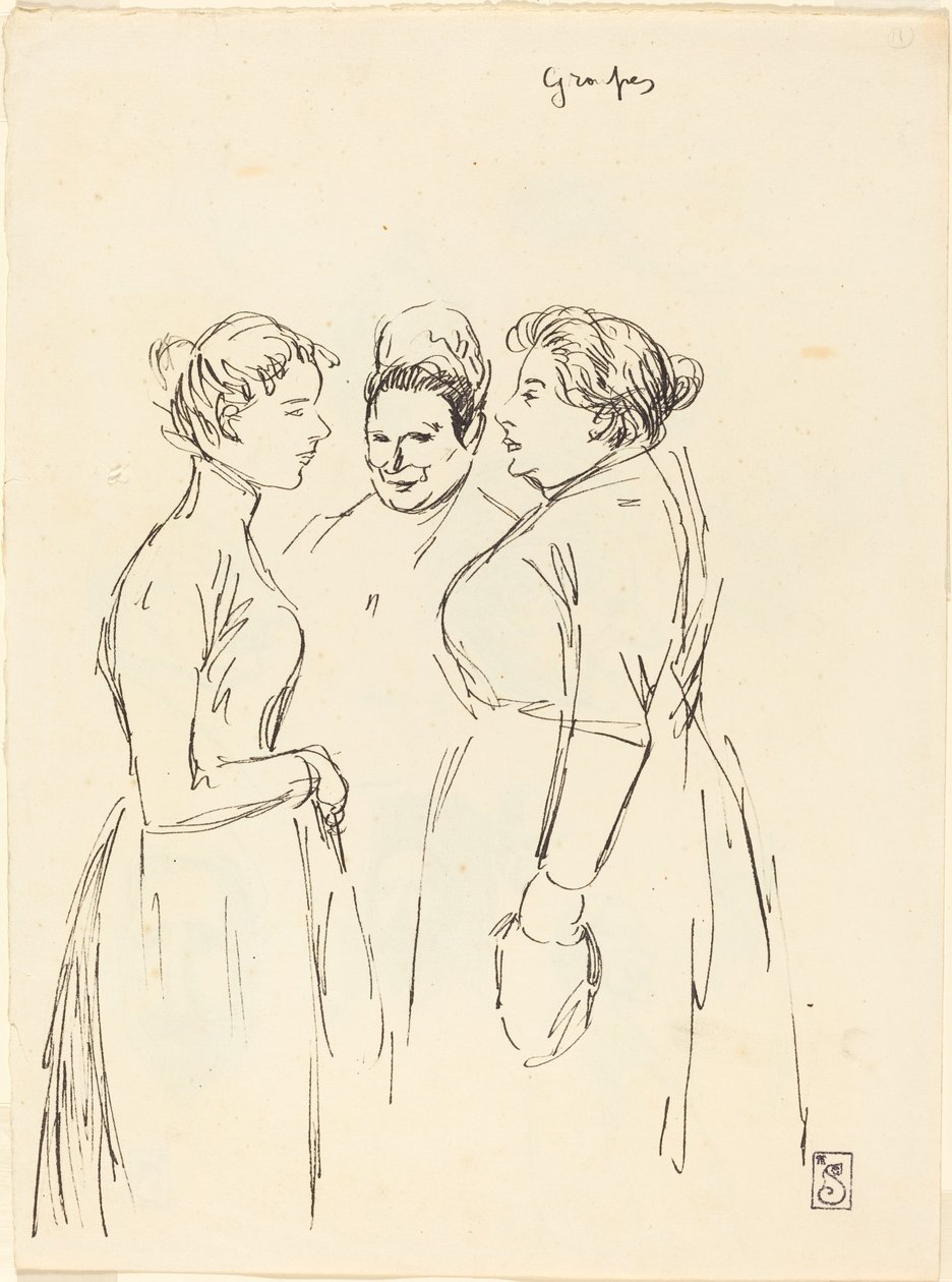 dedikodu yapan kadınlar by Théophile Alexandre Steinlen