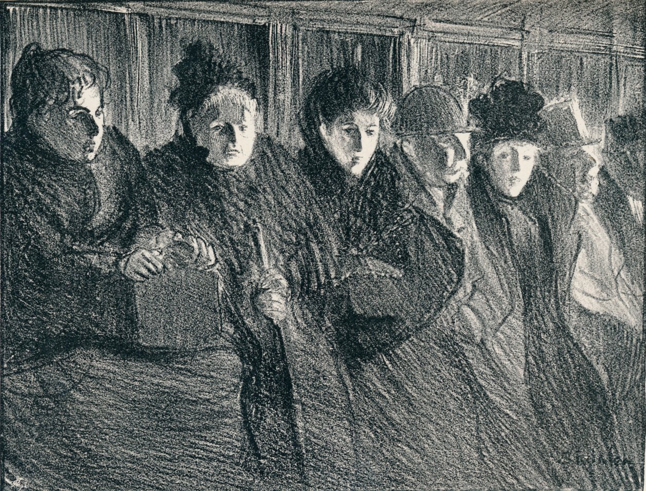 Bir Tramvay İçinde, 1896, 1898 by Théophile Alexandre Steinlen