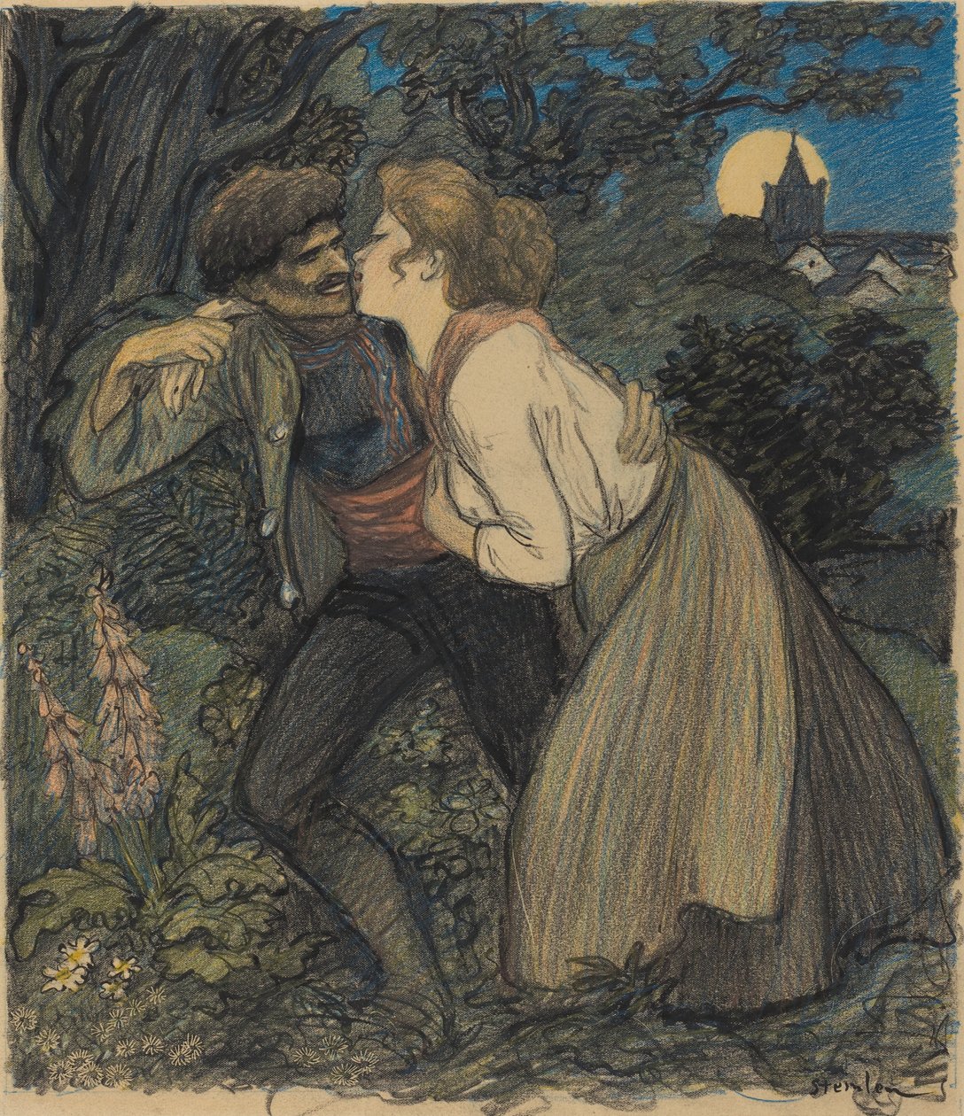 Kurtlu köpek, 1900. by Théophile Alexandre Steinlen