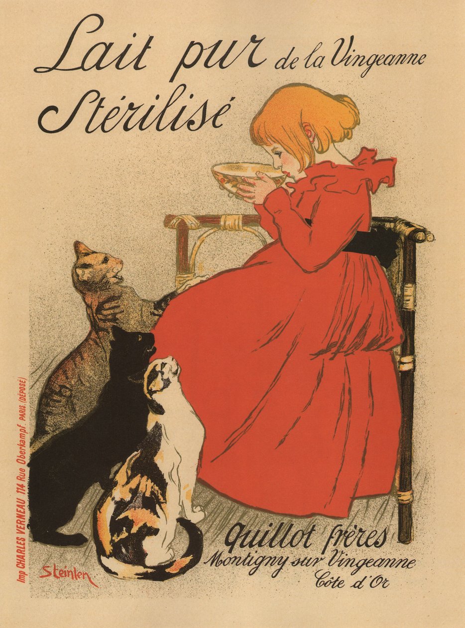 Vingeanne Posterinden Saf Sterilize Süt, 1890