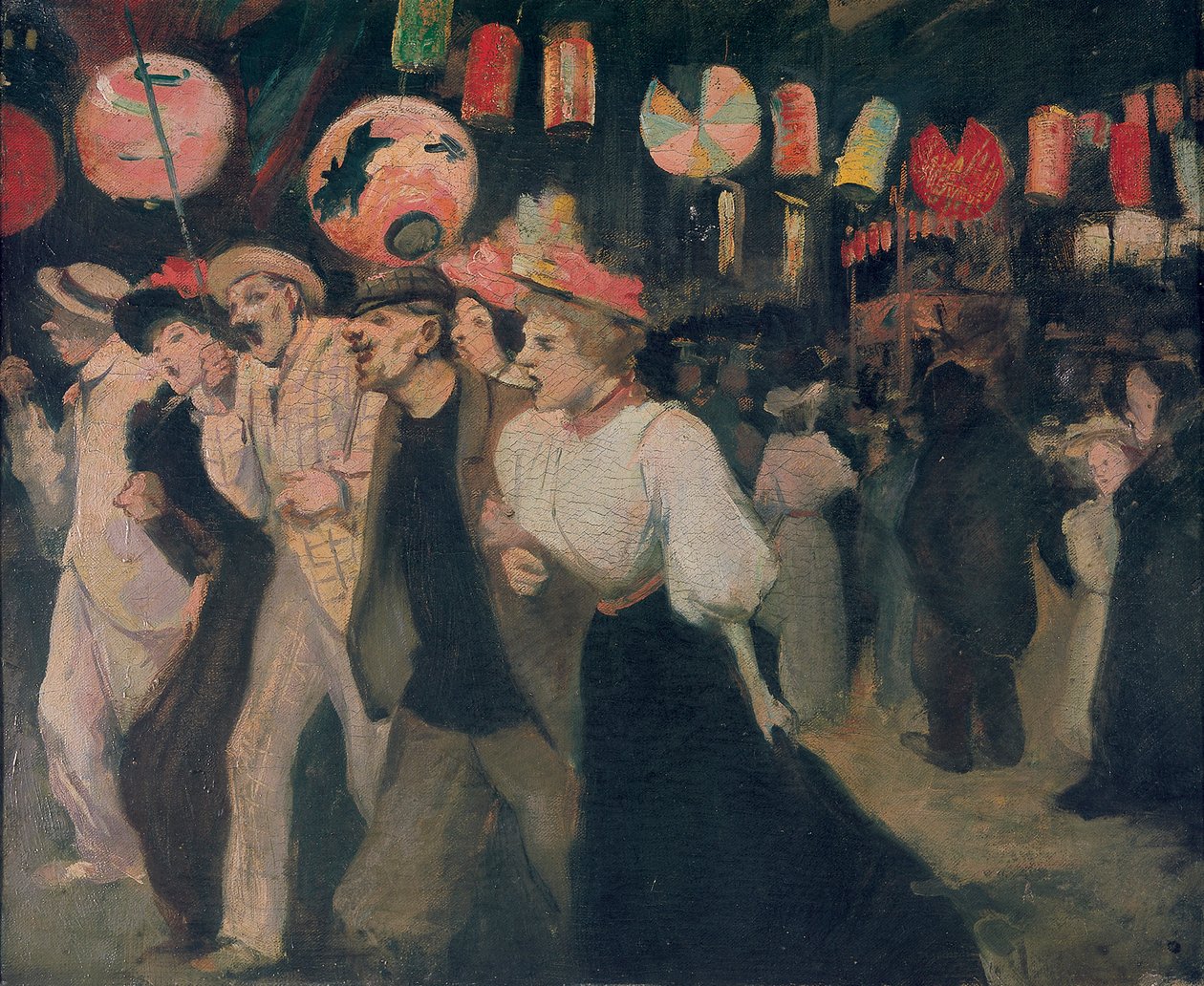 14 Temmuz 1895, Montmartre Montmartre, 14 Temmuz 1895, 1895. by Théophile Alexandre Steinlen