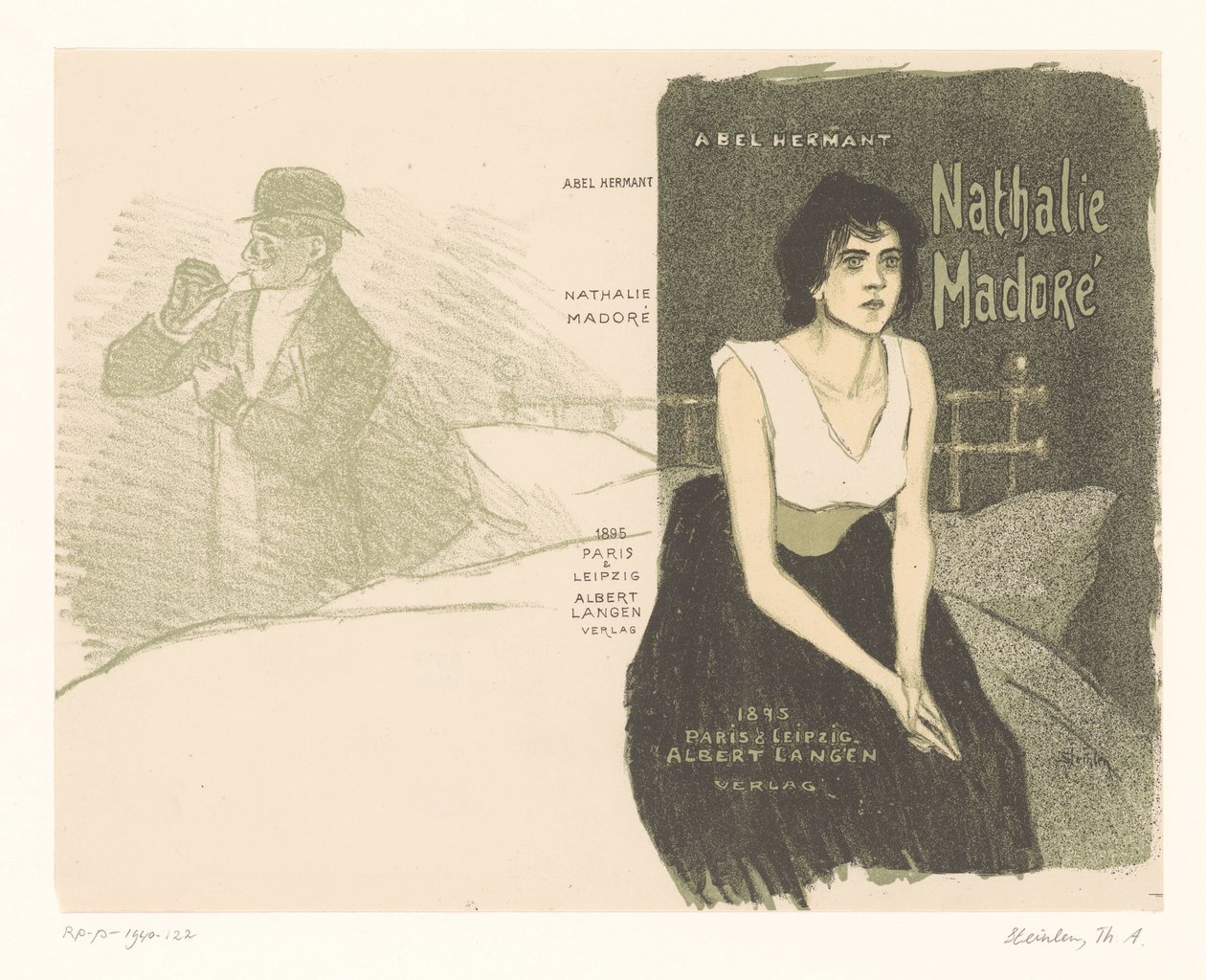 Kapak tasarımı: Abel Hermant ve Nathalie Madoré Nathalie Madore (nesne üzerindeki başlık) by Théophile Alexandre Steinlen