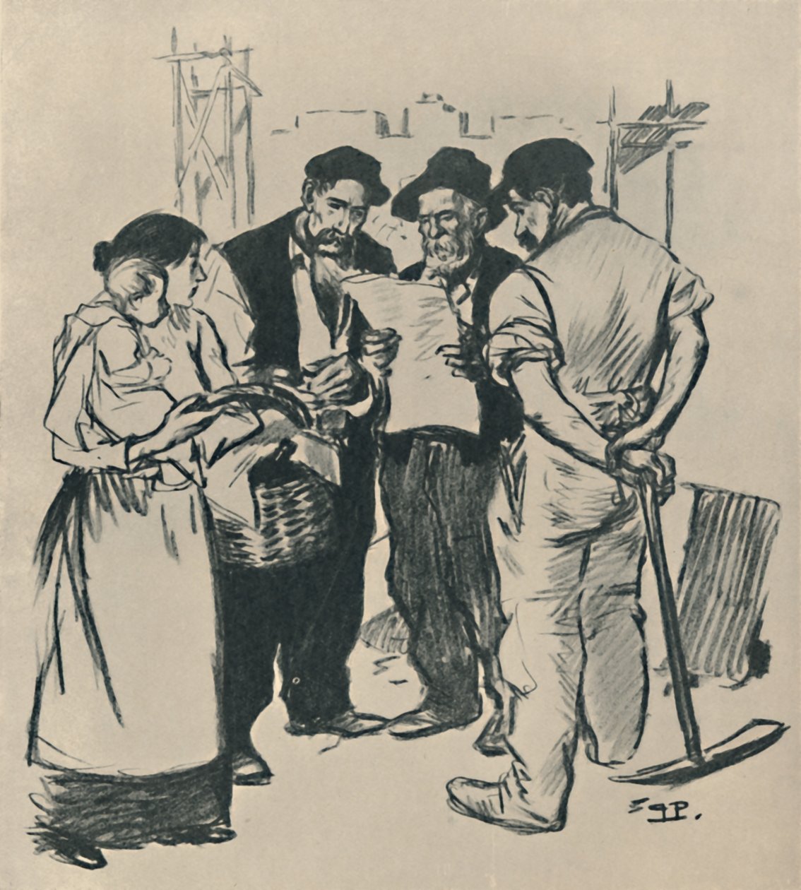 Gerileme, c1894, 1919 by Théophile Alexandre Steinlen