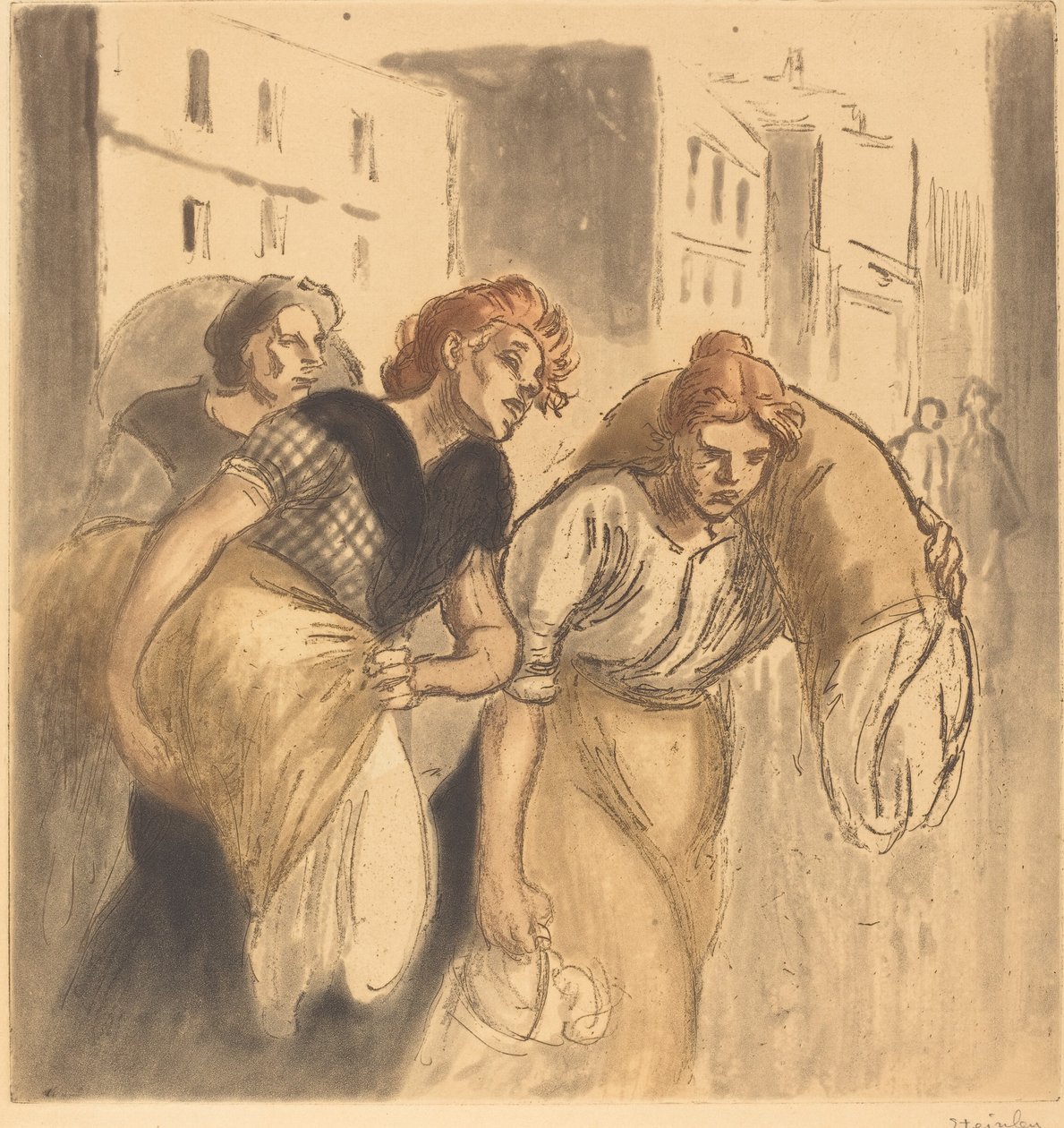 Çamaşırhaneden Dönüş by Théophile Alexandre Steinlen
