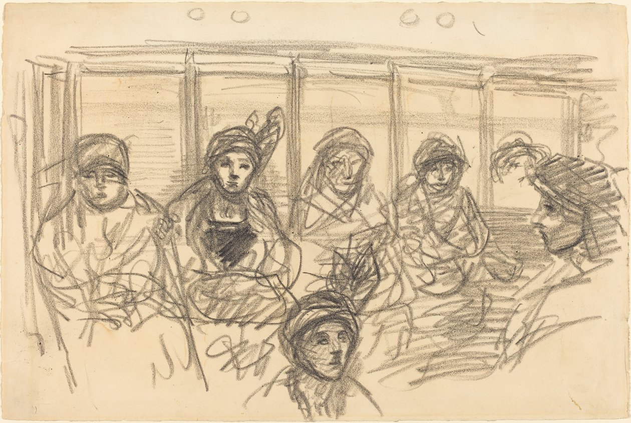 Metrodaki Yolcular by Théophile Alexandre Steinlen
