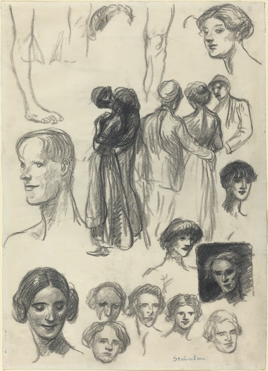 Eskizler Sayfası by Théophile Alexandre Steinlen