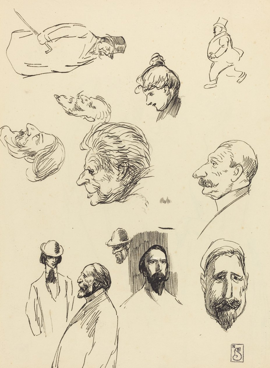 Figür ve Kafa Çalışmaları by Théophile Alexandre Steinlen