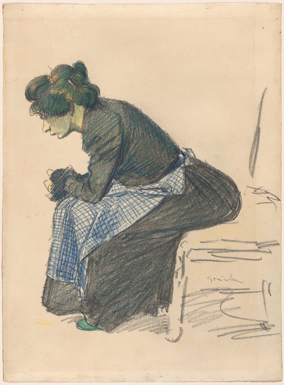 Bir Kadının Çalışması by Théophile Alexandre Steinlen