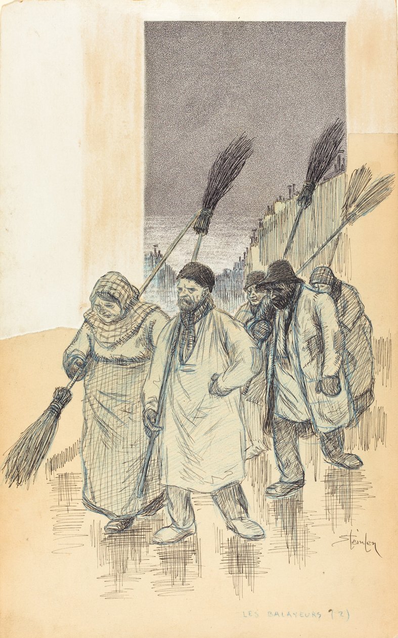 Süpürücüler, 1888. by Théophile Alexandre Steinlen
