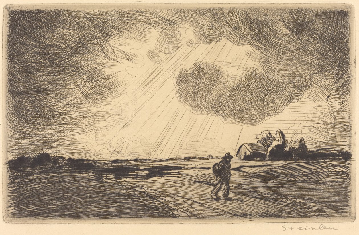 gök gürültüsü fırtınası by Théophile Alexandre Steinlen