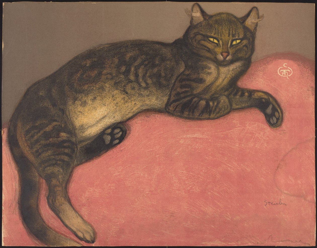 Kış: Minderdeki Kedi by Théophile Alexandre Steinlen