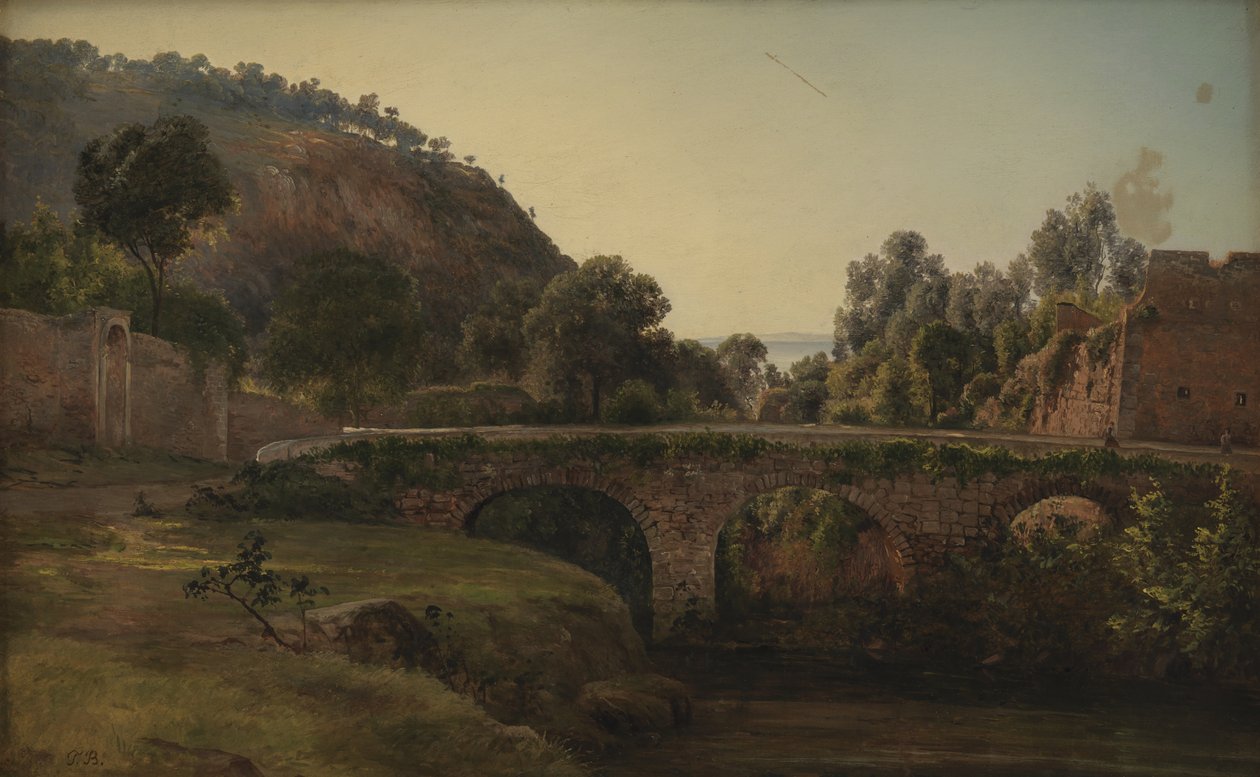 Sorrento yakınlarında bir köprü by Thorald Brendstrup