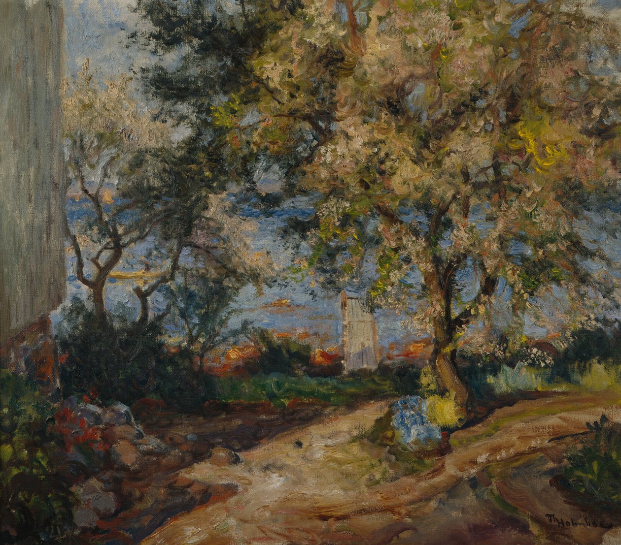 Deniz kenarında, Holmsbu (tuval üzerine yağlı boya) by Thorolf Holmboe