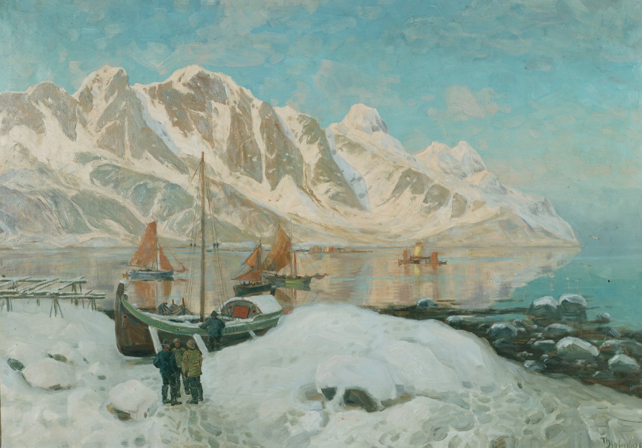 Kuzey Norveç (tuval üzerine yağlı boya) by Thorolf Holmboe