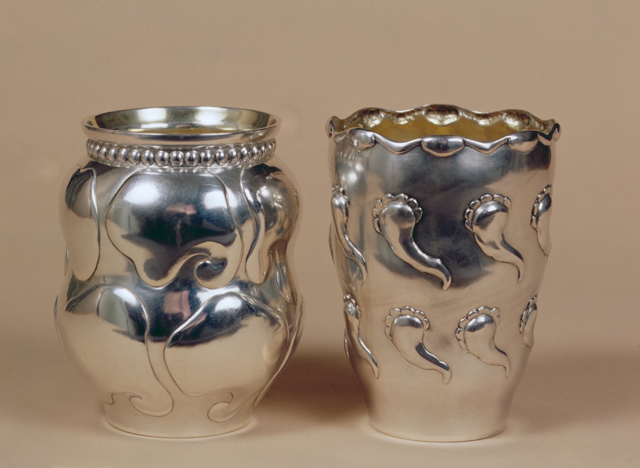 Repousse süslemeli bardaklar, Kopenhag