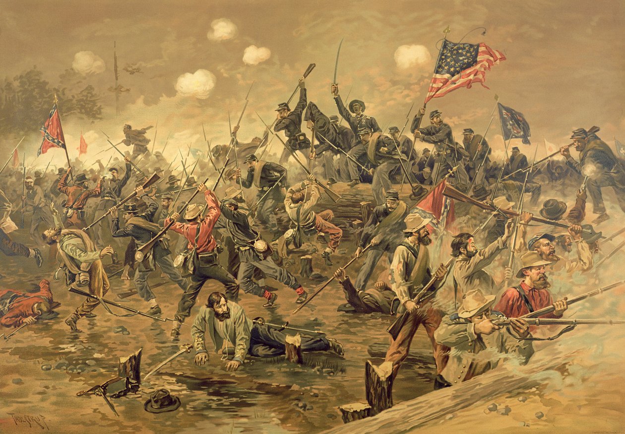 Spotsylvania Savaşı (renkli taş) by Thure de (after) Thulstrup