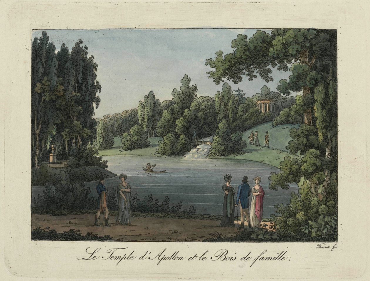 Pavlovsk parkındaki Apollon Tapınağı ve Çağlayan, 1810