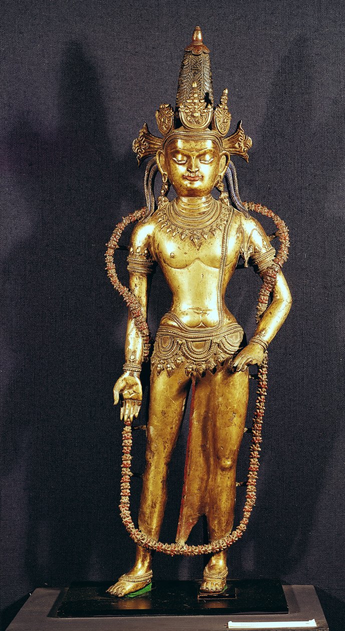Bodhisattva Avalokitecvara, 15-16. yüzyıl (bronz) by Tibetan School