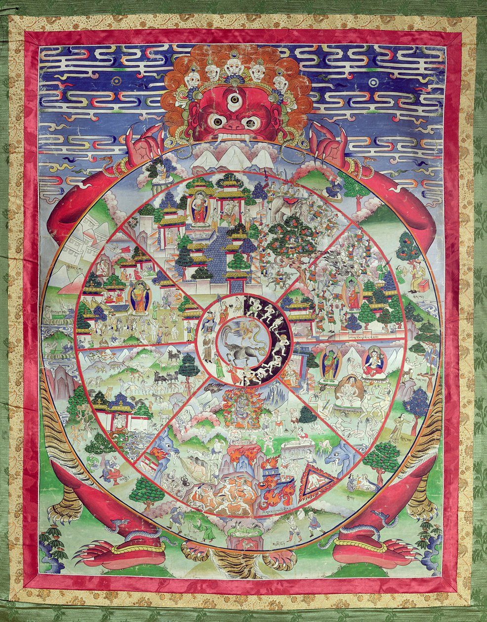 Dharmachakra, Göçmen Varoluş Çarkı (kağıt) by Tibetan School