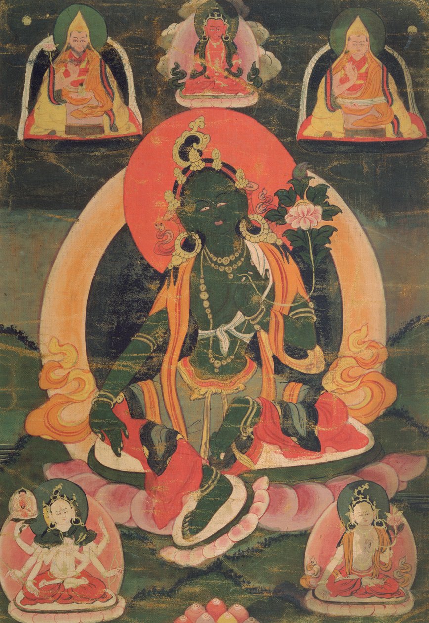 CBL Tb 1836 Green Tara (pamuk üzerine wc ve guaj) by Tibetan School
