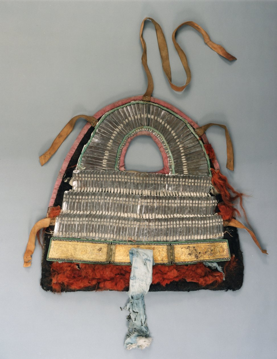 At zırhı kıç parçası (çelik, deri ve kumaş) by Tibetan School