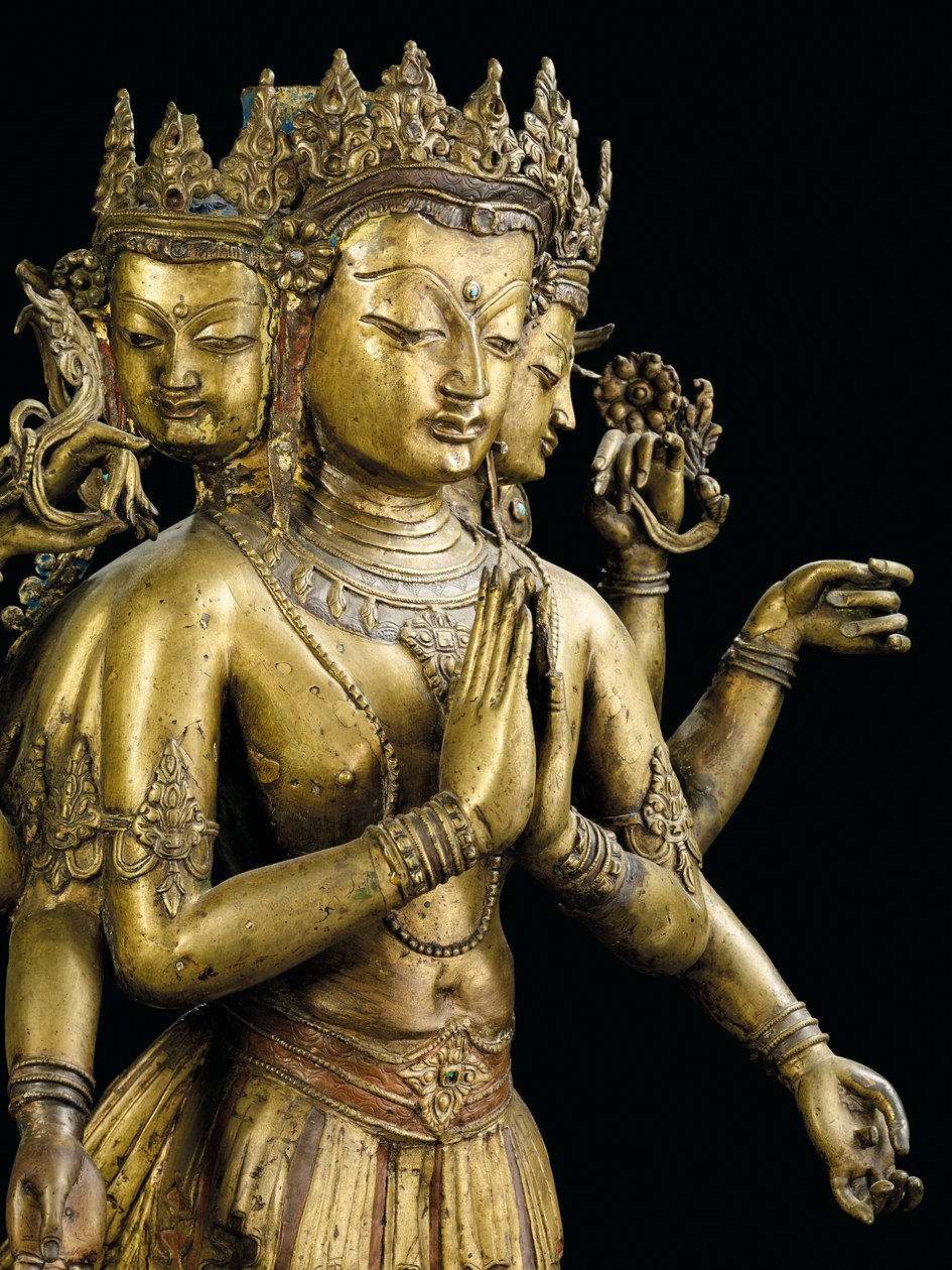 Ekadashalokeshvara heykeli by Tibetan School