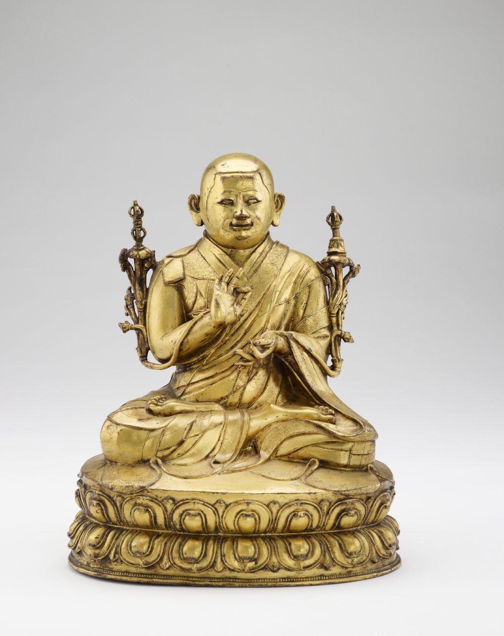 Shalu Lama Rinchen Khyenrab Chokdrub Palzangpo, c.1600 (yaldızlı bakır alaşımı, eser miktarda pigment ile) by Tibetan School