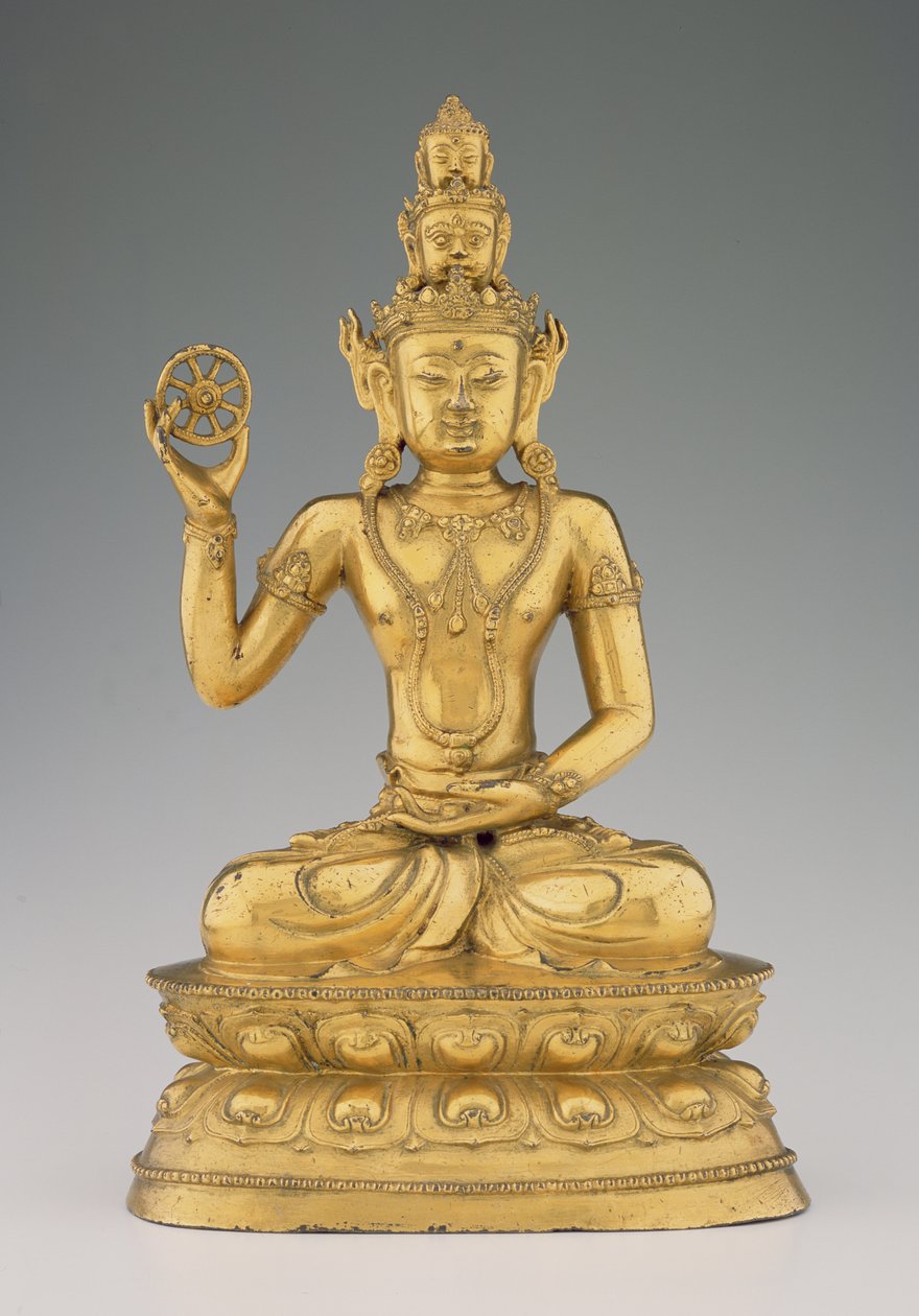 Vajrasattvadhatu Lokesvara (yaldızlı bakır alaşımı) by Tibetan School