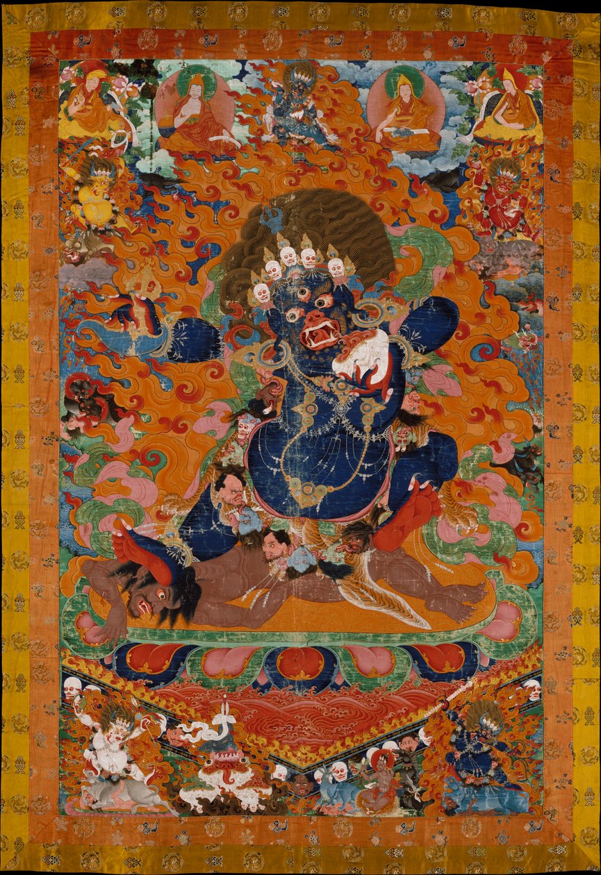 Yamantaka, Ölüm Tanrısının Yok Edicisi, c.1700-30 by Tibetan School