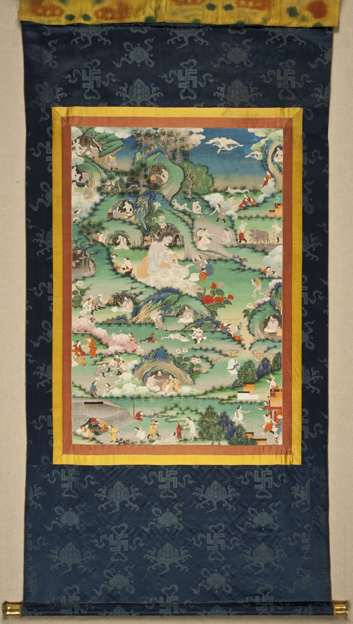 18. yüzyılın sonlarında Milarepa Thangka
