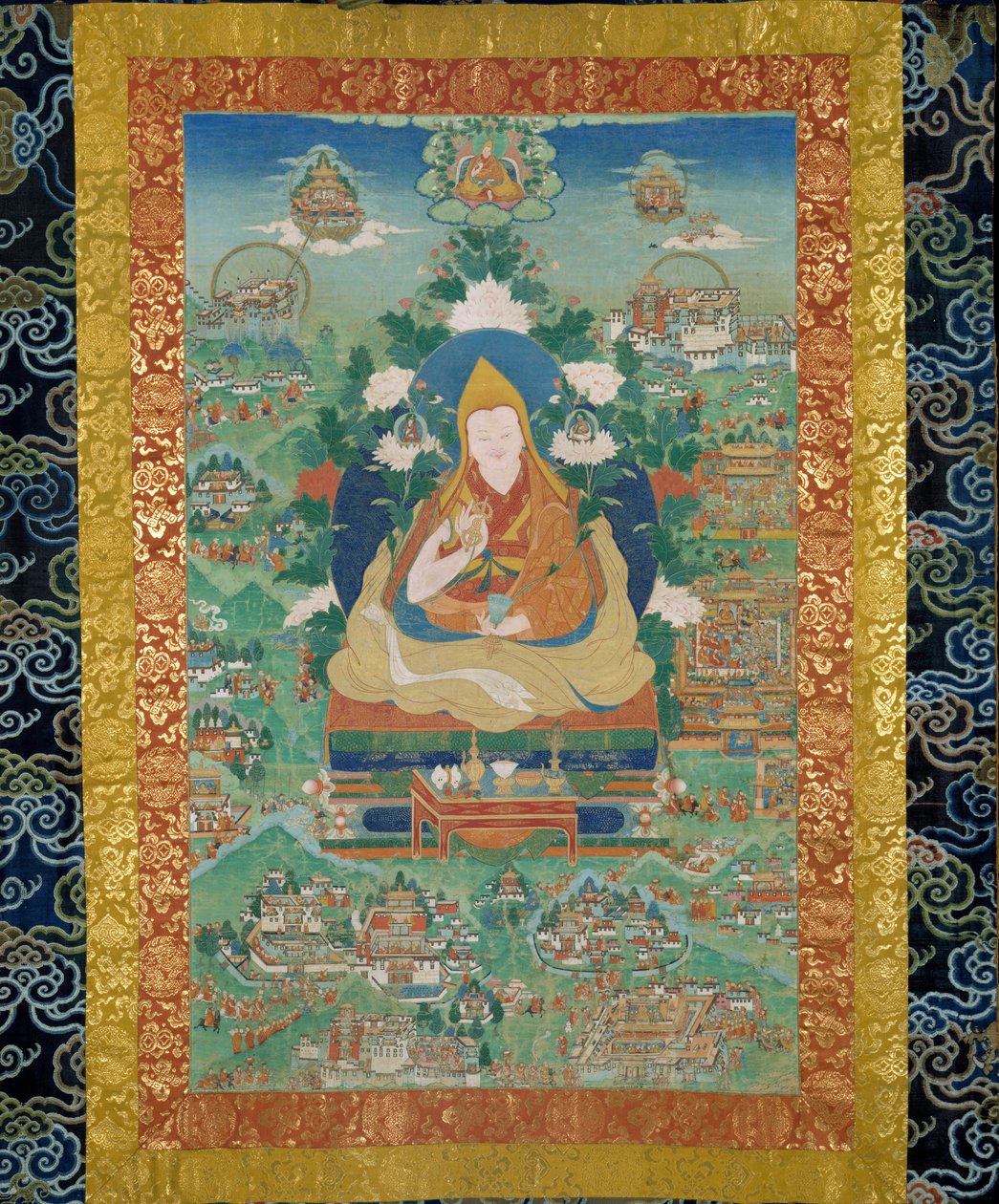 Ngawang Lobsang Gyatso 1617-1682, 5. Dalai Lama, 18. yüzyıl. by Tibetan culture.