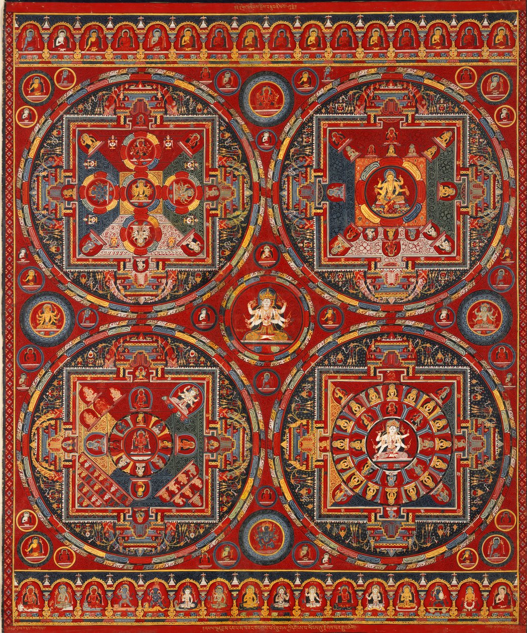 Çanta sipariş edin. Vagravalis Serisinin Dört Mandalası Thanga by Tibetan culture