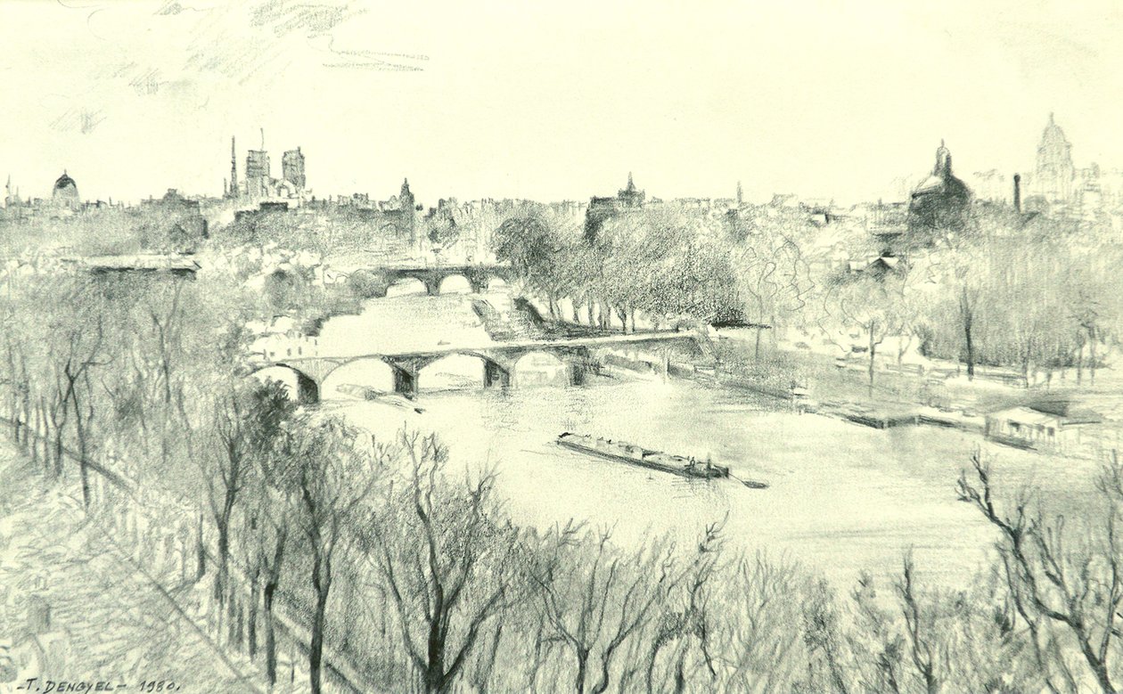 Paris'teki Seine by Tibor Dengyel