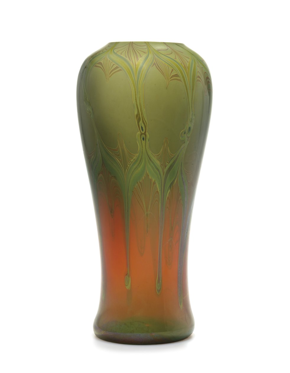 Bir reaktif vazo, c.1910 (cam) by Tiffany and Company