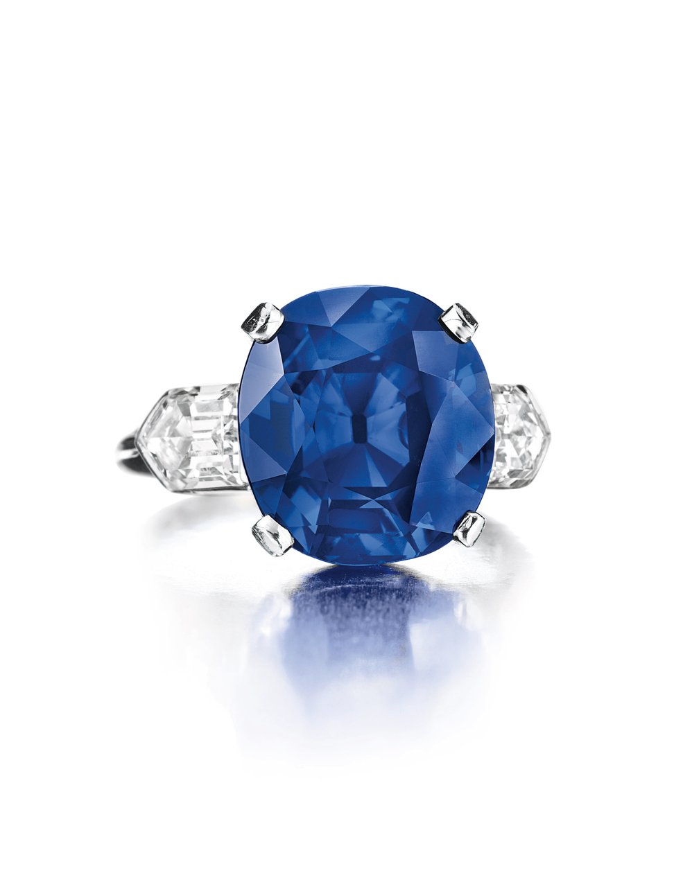 Yüzük (safir, elmas ve platin) by Tiffany and Company